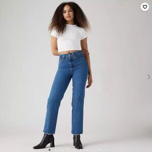 Levi's ribcage straight ankle jeans size 28W 27L color jazz pop